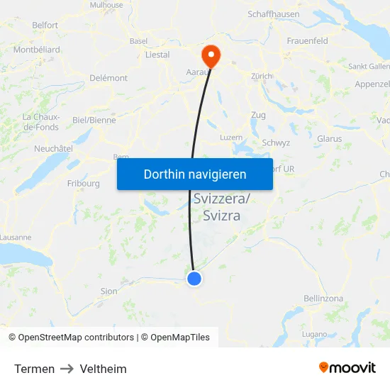 Termen to Veltheim map