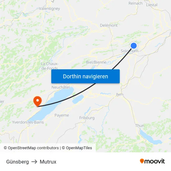 Günsberg to Mutrux map