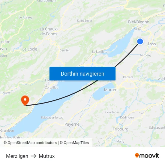 Merzligen to Mutrux map