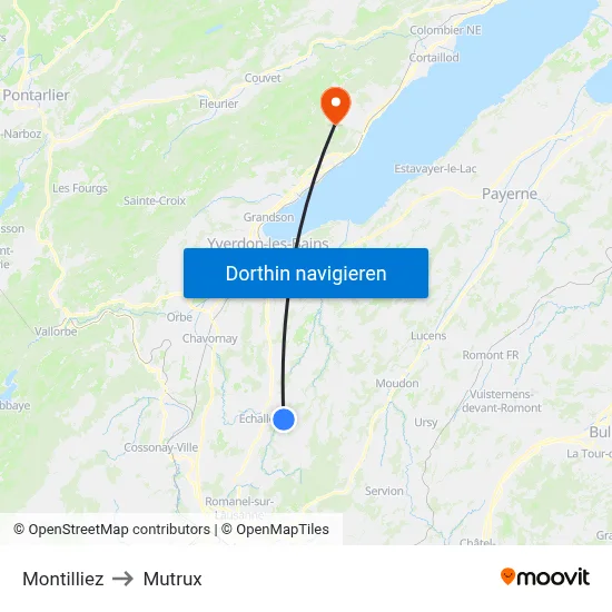 Montilliez to Mutrux map