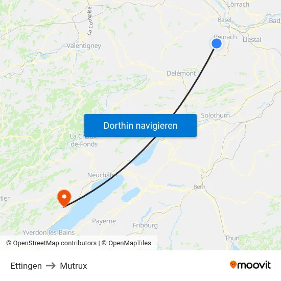 Ettingen to Mutrux map