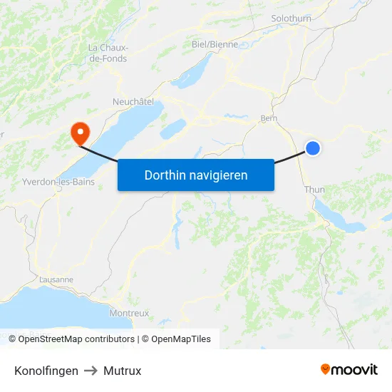 Konolfingen to Mutrux map