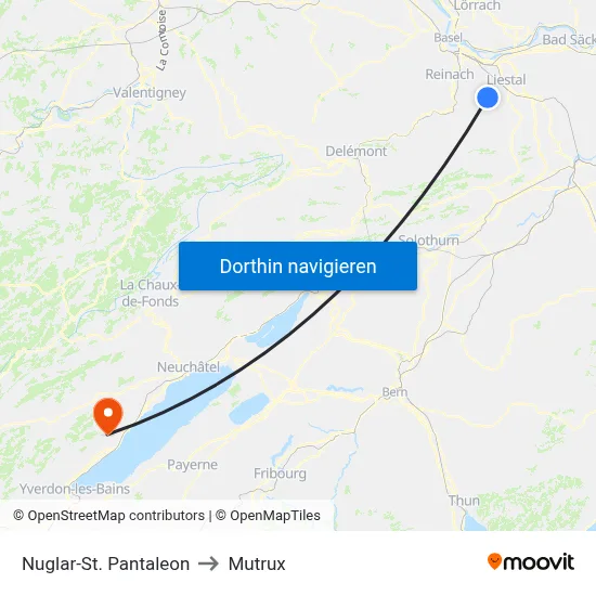 Nuglar-St. Pantaleon to Mutrux map