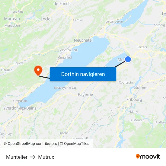 Muntelier to Mutrux map