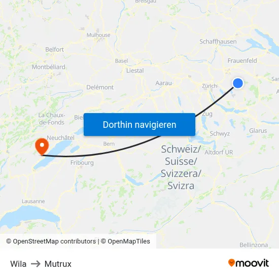 Wila to Mutrux map