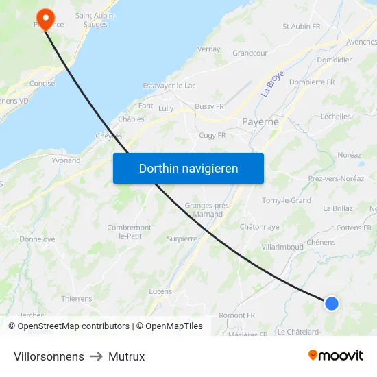 Villorsonnens to Mutrux map