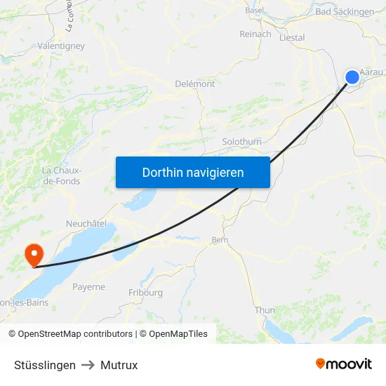 Stüsslingen to Mutrux map
