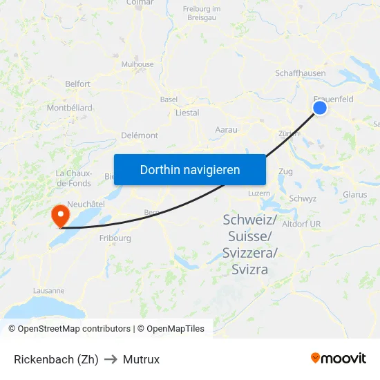 Rickenbach (Zh) to Mutrux map