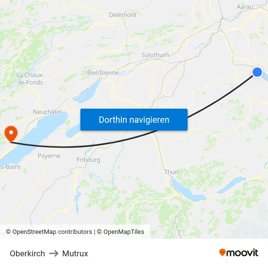 Oberkirch to Mutrux map