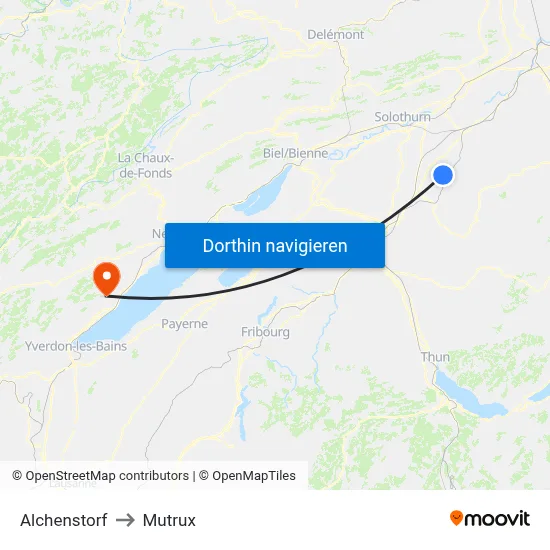 Alchenstorf to Mutrux map