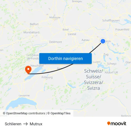 Schlieren to Mutrux map