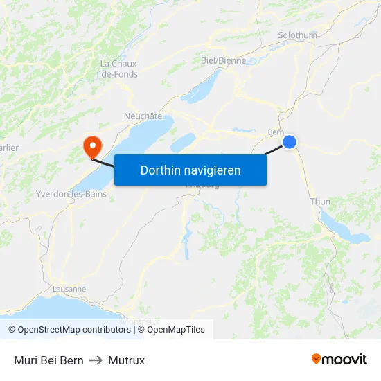 Muri Bei Bern to Mutrux map