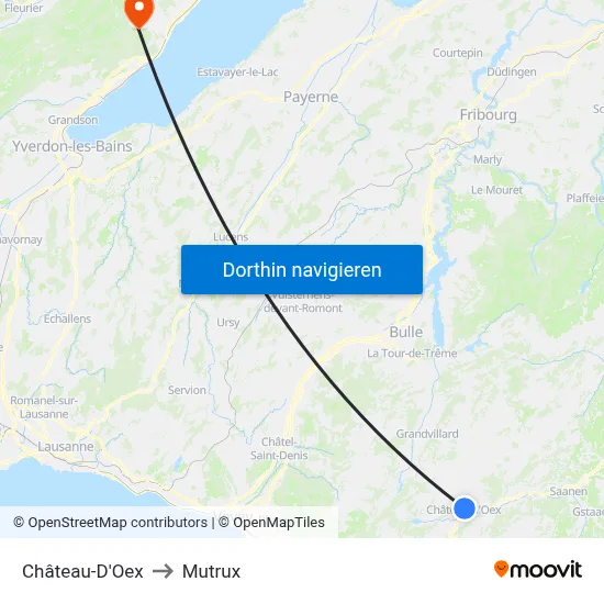 Château-D'Oex to Mutrux map
