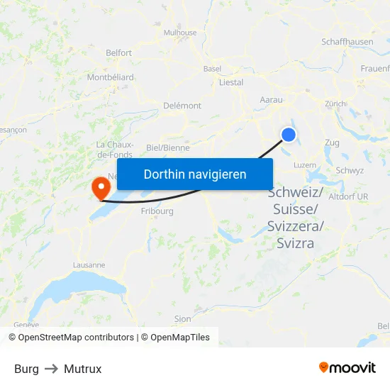 Burg to Mutrux map