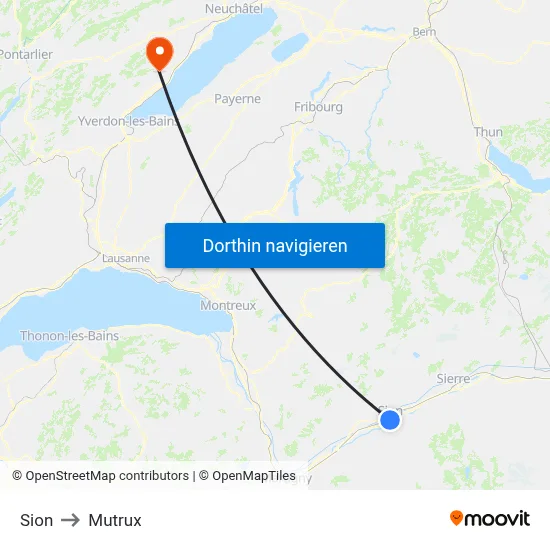 Sion to Mutrux map