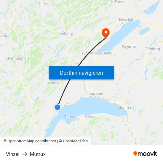 Vinzel to Mutrux map
