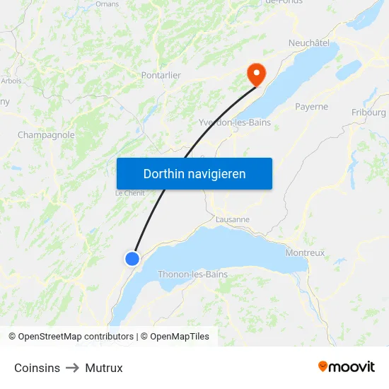 Coinsins to Mutrux map