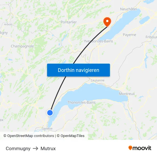 Commugny to Mutrux map