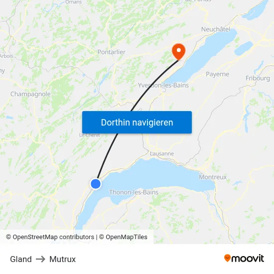 Gland to Mutrux map