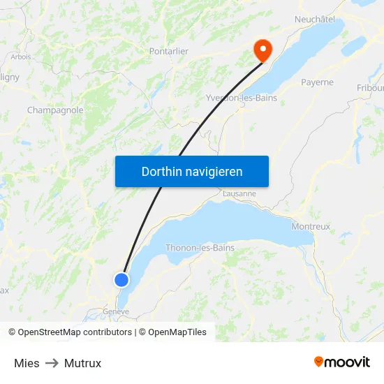 Mies to Mutrux map