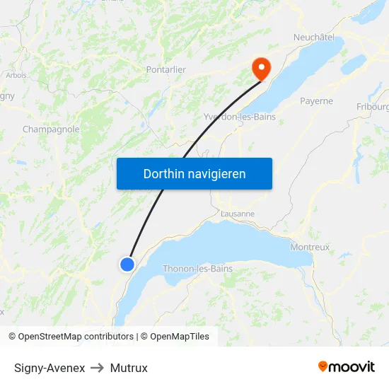 Signy-Avenex to Mutrux map