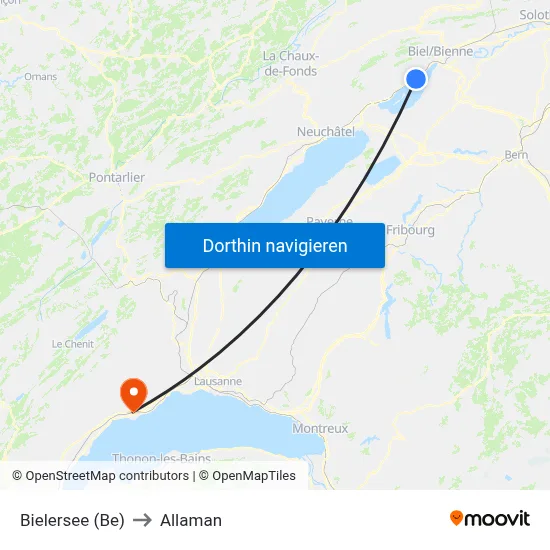 Bielersee (Be) to Allaman map