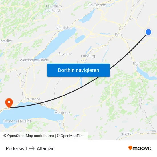 Rüderswil to Allaman map