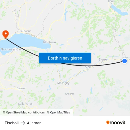 Eischoll to Allaman map