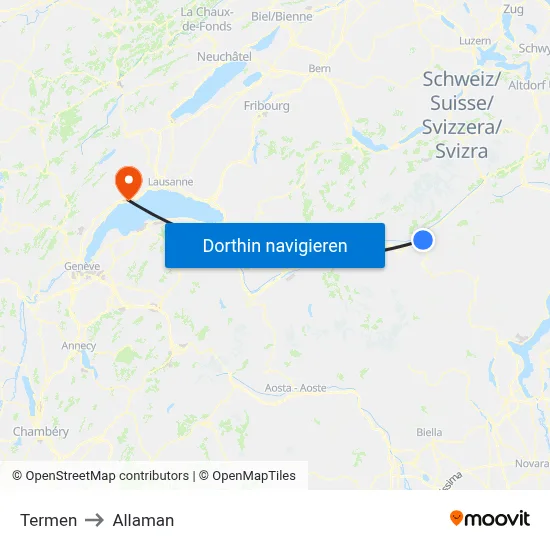 Termen to Allaman map