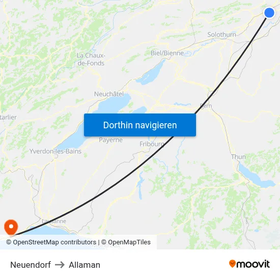 Neuendorf to Allaman map
