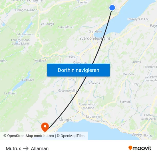Mutrux to Allaman map