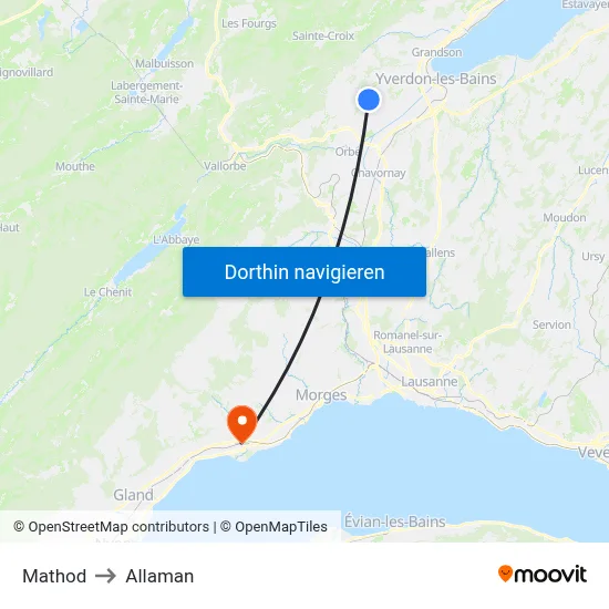 Mathod to Allaman map