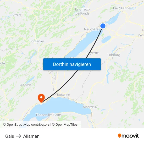 Gals to Allaman map