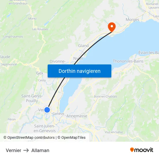 Vernier to Allaman map