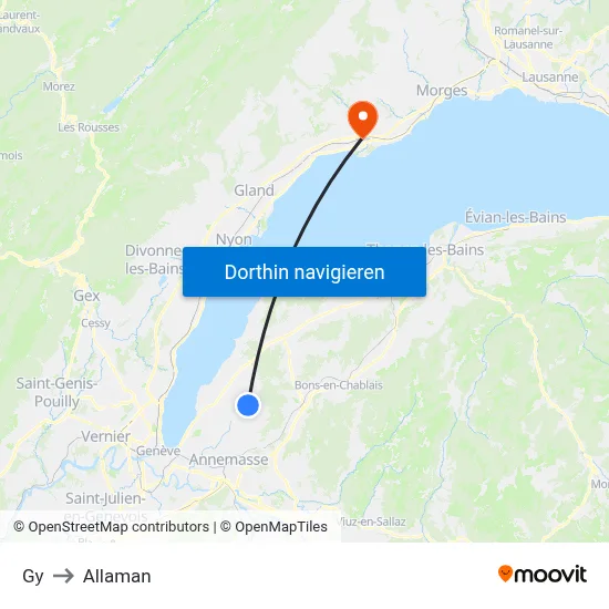 Gy to Allaman map