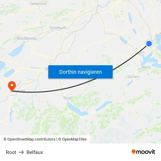 Root to Belfaux map