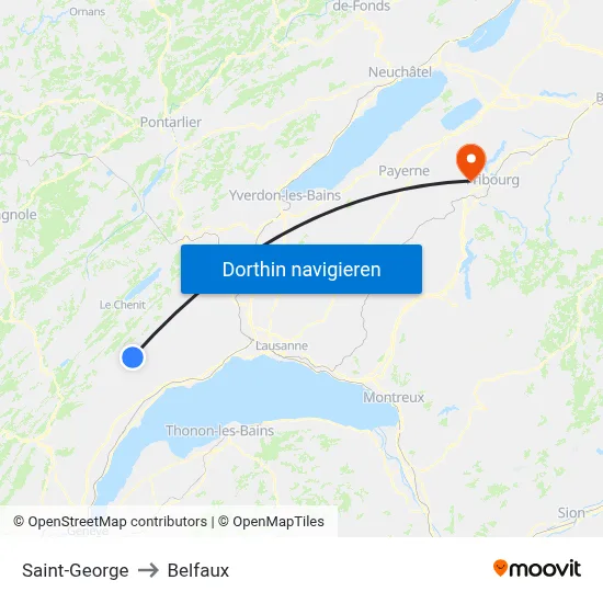 Saint-George to Belfaux map