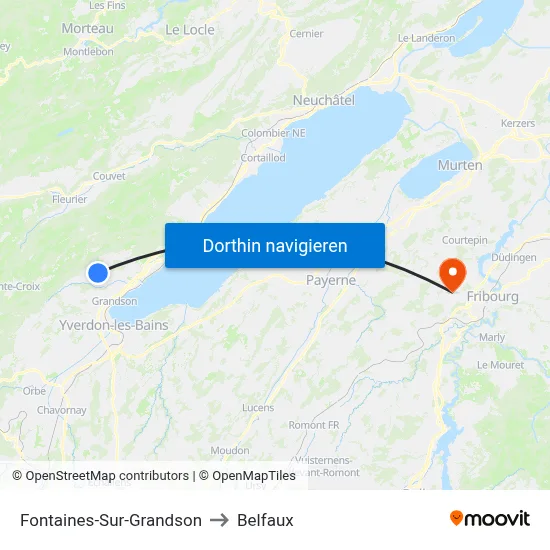 Fontaines-Sur-Grandson to Belfaux map