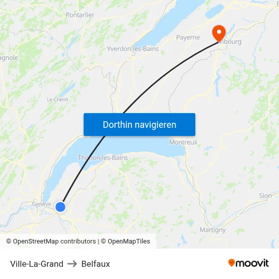 Ville-La-Grand to Belfaux map