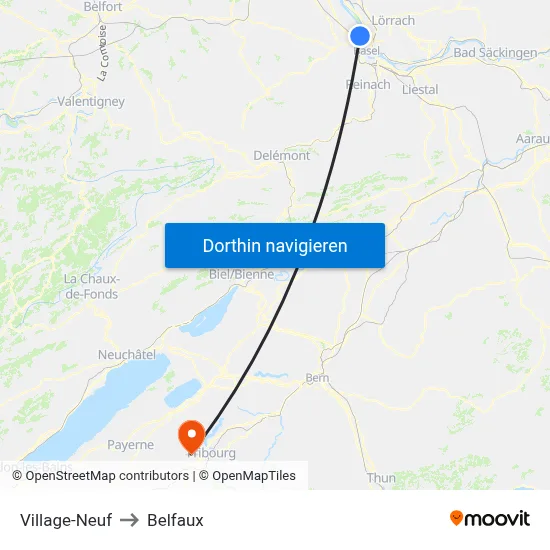 Village-Neuf to Belfaux map