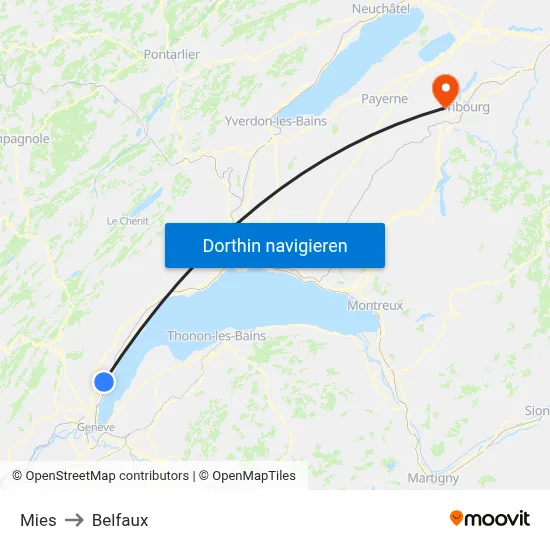Mies to Belfaux map