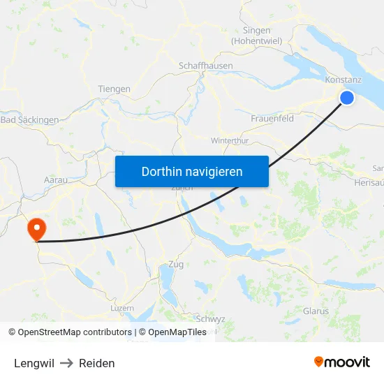 Lengwil to Reiden map