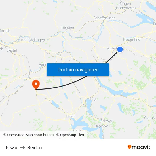 Elsau to Reiden map