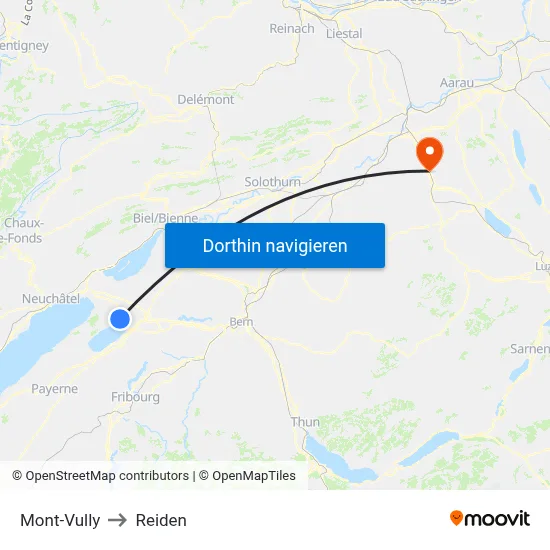 Mont-Vully to Reiden map