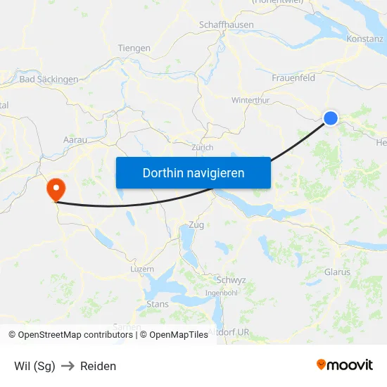 Wil (Sg) to Reiden map