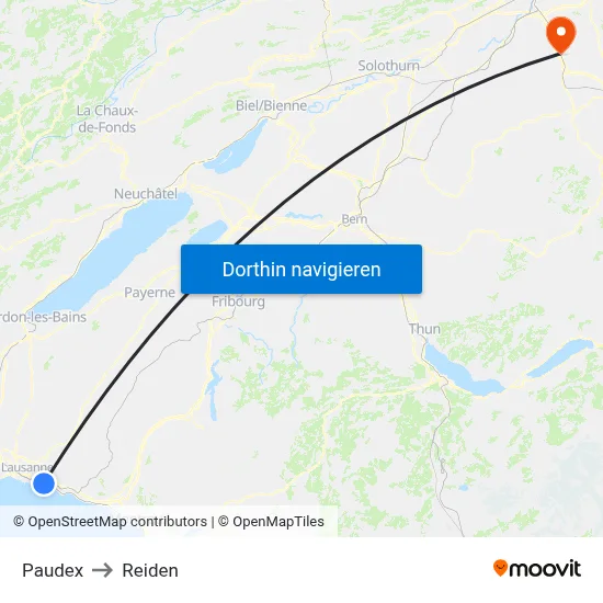 Paudex to Reiden map