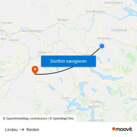 Lindau to Reiden map