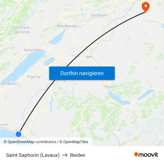 Saint-Saphorin (Lavaux) to Reiden map