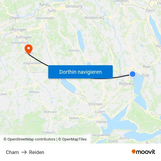 Cham to Reiden map