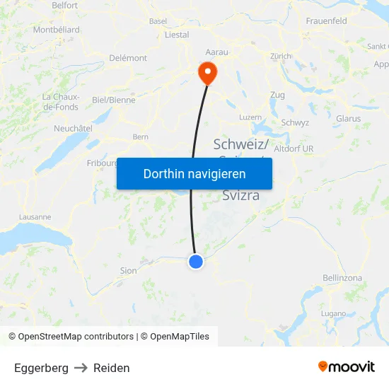 Eggerberg to Reiden map